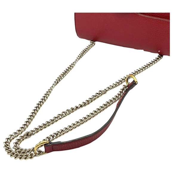 GUCCI Authentic Red Leather Shoulder Bag - Picture 5 of 10